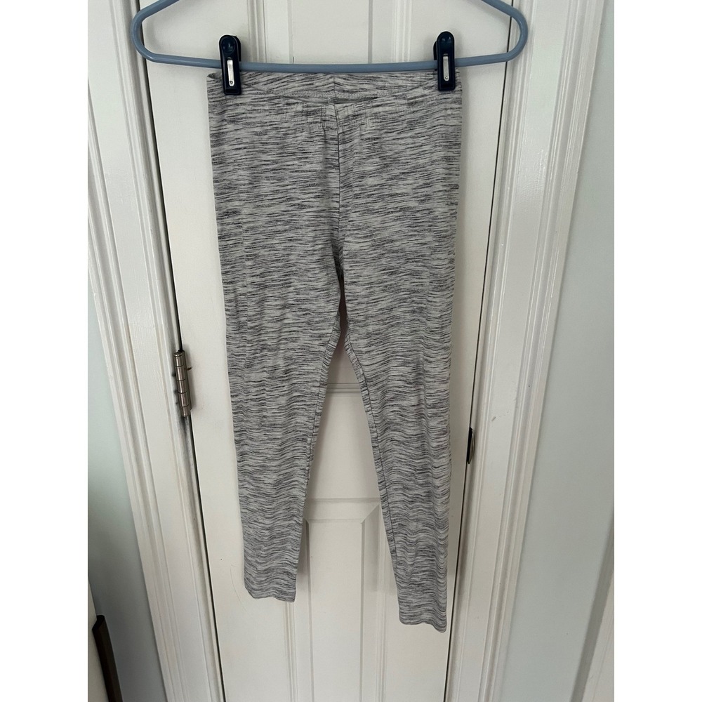 Cat & Jack Girls Gray Space Dye Leggings Size L 10/12 Stretch Pants